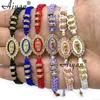 Charm Bracelets 12 Virgin Mary And Saint Jude Eyes Flat Drilled As Gifts And Prayer Have Exorcism Protection Function Many Color 231009