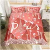 Conjuntos de cama Torre Eiffel Duvet Er Set Single Twin King para Crianças Menina Adolescente Quarto Paris Microfibra Gradiente Diamante Quilt Drop Entregar Otz2E