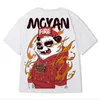 T-shirts pour hommes T-shirt en coton d'été Funny Panda Print Cartoon Tops à manches courtes T-shirt à col rond Y2k 2023 Anime Casual Chemise surdimensionnée 8XL