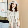 Costumes pour femmes Mode Printemps Automne Femmes Simple Bouton Minuit Marine Slim Blazer Bureau Lady Casual Veste Courte Manteau Fille Vêtements De Fête