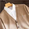 Pulls pour hommes automne hiver décontracté laine cardigan pull épaissi cachemire couleur unie vcou manteau 231010