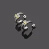 T Letter Дизайнерский комплект ювелирных изделий Женские роскошные серьги C с бриллиантами Обручальное кольцо для женщин Модное ожерелье Браслеты Браслет