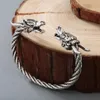 バングルQiming Nordic Dragon Bracelet Wristband Women Antique Bew Gold Boho Vintage Men Jewelry BracetsViking259s