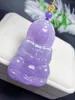 Pendant Necklaces Natural Jade A HandCarved Violet Guan Yin Jadeite Necklace Pendants Jewelry Women Men