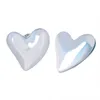 Dangle Earrings Summer Design Fashion Jewelry Stud 18K Gold Plated Stainless Steel Heart-Shaped White Resin For Women