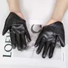 Five Fingers Gloves Harajuku Dark Lolita Cool Girl Half Palm Punk Goth Po Accessories Female Dance Nightclub Performance Pu Leather Gloves H73 231010