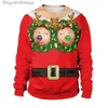 Women's Sweaters Men Women Elf Ugly Christmas Sweater 3D Funny Printed Christmas Jumpers Tops Unisex Pullover Holiday Party Tacky Xmas SweatshirtL2310