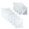 Comfy White 231010 Lot de 6 grands gants de toilette en coton 6 couches pour plus d'absorption et de douceur