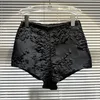 Shorts pour femmes 2023 automne original tridimensionnel indentation fleur socialite fille pour les loisirs doux noir