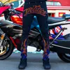 Мужские джинсы высокого качества, черные эластичные узкие дизайнерские трендовые мотоциклетные брюки, уличные джинсовые брюки-карандаш со стразами Y2k