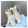 News Designers Ankle Boots Women Boots Colored Round Head Thick Sole Elevated Elastic Martin Boots Lace up Shoes Adjustable Zipper Opening