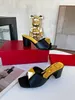 Designer di lusso Donne Slipisti con tallone High Square Punta aperta in pelle vera vera pelle Roma piatto piatto ACVET