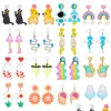 スタッドスタッドYaologe Acrylic Agastaghated Colorf Big Drop earrings for Women Cartoon Dog Rainbow Astronaut Ear Jewelry Party Gift Dang Dhexl