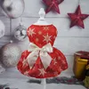 Vêtements de chien d'hiver Robes d'animaux de Noël Vêtements de Noël Chaud Jupe imprimée mignonne pour chiot chat chaton robe coton costume de vêtements pour animaux de compagnie