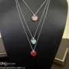 Collier de luxe Designer Pendentif Bijoux de mode Bleu Rouge Rose Argent Coeur Clé Pendentifs femmes colliers de Chine entière pour bouti277q