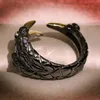 Conjuntos de jóias de casamento vintage metal dragão garra anel para homens personalidade punk dois tons incrustados rosa zircão demônio festa 231009