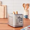 Makerzy chleba 2-Slice Digital Toster z pamięcią MESESE FECES LART SCRET Odliczanie czasu 7 typów srebrnych