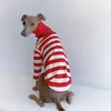 Ropa para perros Lindo cuello alto Colorblock Ropa de galgo italiano Algodón Estiramiento Cachorro Whippet / Bellington Mascota mediana