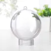 Envoltura de regalo 100 unids Navidad Tress Decoraciones Bola 3 cm Transparente Plástico Abierto Claro Adorno Adorno Regalo Presente Caja Decoración 231009