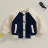 معطف Ewodos Toddler Baby Kid Fleece Contrast Winter Control Long Sleeve Stack Stack