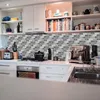 Wandaufkleber, wasserdicht, selbstklebend, entfernbar, 3D-DIY, moderner grauweißer Marmorfliesenaufkleber, Badezimmer, Küche, Schrank, Heimdekoration, 231009
