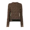 Jesienne damskie swetry pullover letrter bluzy dzianiny w wysokim poziomie Jacquard Knited Sweter Top Ccoats S M L178G