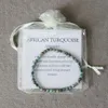 MG0023 HELA 4 mm Mini Gemstone Armband African Turquoise Armband Yoga Mala Energy Protection Jewelry184R