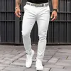 Men's Pants Comfortable Business Slim Fit Office Trousers With Slant Pockets Zipper Fine Sewing Workwear For A