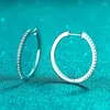 Brincos de parafuso prisioneiro 14k moissanite hoop para mulheres d cor s925 prata esterlina balançar jóias fashional presentes do dia dos namorados