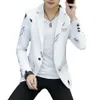 Casual Frühling Druck Blazer Männer Dünner Blazer Jugend Mode Koreanische version männer einteiliges tops259T