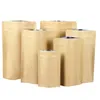 Packing Bags Wholesale Kraft Paper Bag Aluminum Foil Pouch Food Tea Snack Coffee Storage Resealable Bags Smell Proof Package Office Sc Dhfd1