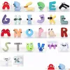 Animals Alphabet Lore Plush Toys Pillow Doll Childrens 26 Letters Enlightenment Education 100% Cotton Child Holiday Gifts Drop Delivery