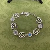 Luxuriöse Designer-Charm-Armbänder für Damen, Blumen-Buchstaben-Armband, Länge 1, hohe Qualität, mit Box251l