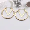 Mode Schichten Gold Silber Ohrringe Buchstaben Baumeln Hoop Ohrring Ohrstecker Für Frauen Mädchen Hochzeit Party Jewelr Designer Ohrstecker 240N