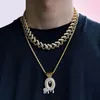 15mm 18K Gold Plating Iced Two Tone Miami Cuban Link Chain Necklace Hip Hop Bling Bling Jewelry Trendy Fashion Whos193A5290047