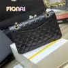 10a Top Tier Quality Jumbo Double Flap Bag Designer 25cm 30cm Real Leather Caviar Lambskin Classic All Black Purse Quilted Handbag adff