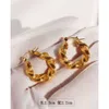 Earrings CLNE Designer Luxury Fashion Women Jewelry Brass Plated Genuine Gold Hemp Pattern Earrings Spiral Round Ear Buckle Middle Vintage Accessories