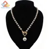 Werbeartikel Mode Imitation Perlenkette String CCB Kreuz Halskette Perlenkette Mädchen Schmuck 242z