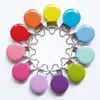 젖꼭지 홀더 클립# 22 PCS /LOT BABY SILLICE ROUND PACIFIER CLIP HOLDERS 플라스틱 치아와 금속 서스펜더 클립 Nickle Free 231010