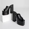 Slippers plataforma dupla cor sólida saltos altos Arrive moda Sapatos femininos Peep Toe