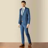 Costumes pour hommes Beaux garçons d'honneur Mélange de laine Tuxedos de marié Robe de mariée pour homme Veste Blazer Dîner de bal (Veste Pantalon Cravate Gilet) A53