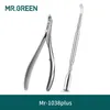 Tesoura de cutícula mr.green tesoura de pele morta profissional peeling alicate manicure prego farpa cuidados ferramenta alicate 231007