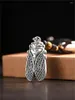 Keychains Vintage Tibetan Silver Cicada Pendant Keychain Fashion Animal Bohemian Jewelry Keyring Accessories Car Door Lock Handmad