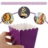 Dinnerware Sets 50 Pcs Popcorn Box Party Candy Container Snack Holder Disposable Containers 250g White Cardboard Bucket Bag