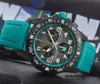 Horloges van hoge kwaliteit herenhorloge Quartz Endurance Pro Avenger Chronograaf 44 mm Horloges Meerdere kleuren Rubber Heren Glas Horloges dames