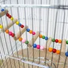 Weiteres Vogelzubehör, Vogelleitern, Papageien zum Aufhängen, bunte Bälle, Kletterkäfigspielzeug, Papageienleiter, Ständer aus Naturholz