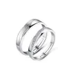 Nuovi anelli di coppia in argento sterling massiccio 925 per donna uomo anelli di fidanzamento di nozze anelli regolabili fascia nuovo anello di gioielli N21306E