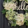 Christmas Decorations Artificial Hydrangea Wreath Home Garland Front Door Decoration Wall Background Christmas Decor Xmas Door Wreath Garland 231010
