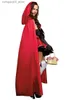 Kostium motywu Cosplay Little Red Riding Hood Cloak Przyjdź po kobiety fantazyjne dla dorosłych Halloween Fantasia Carnival Dress Up Party Fairy Tale Girl Q231010