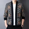 Invierno nuevo Desinger Moda para hombre cómodo cárdigans de lana suéteres cálidos suéteres negros Hombres con cuello en V Casual Abrigos de moda Chaqueta ropa masculina joven